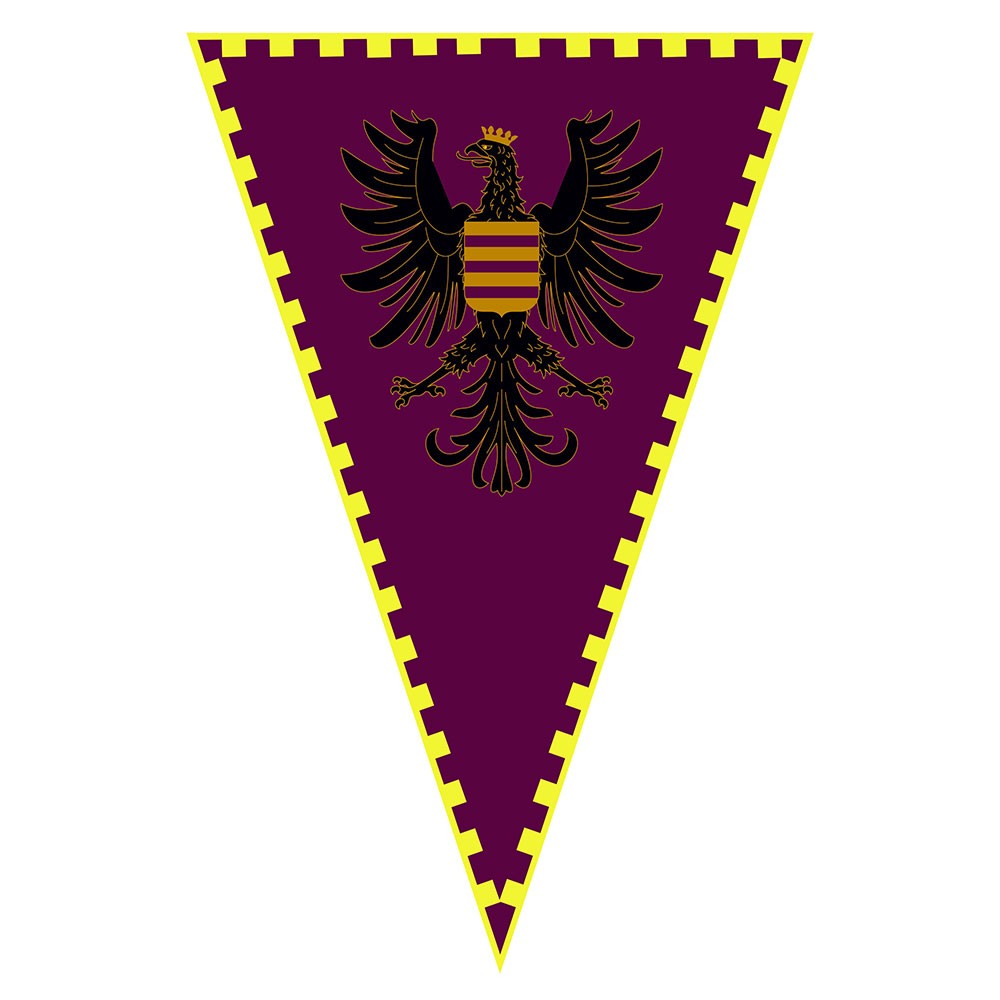 Banner Medieval Eagle with Crown