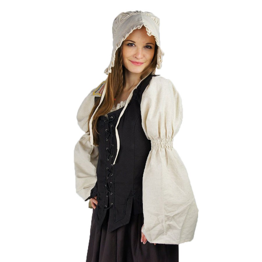 Medieval vest woman model Selma, dark brown