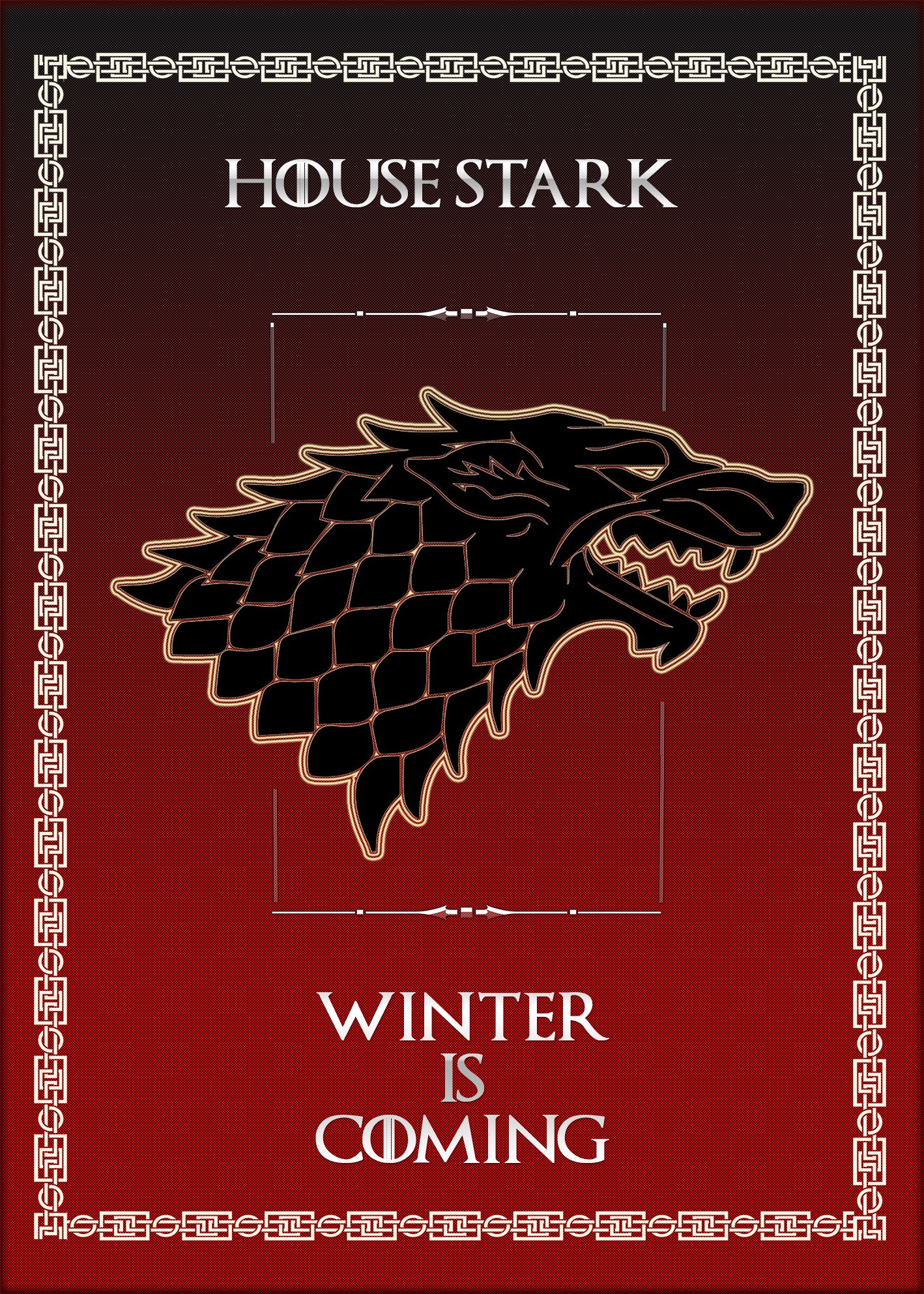 Banner Game of Thrones House Stark (50x70 cms.)