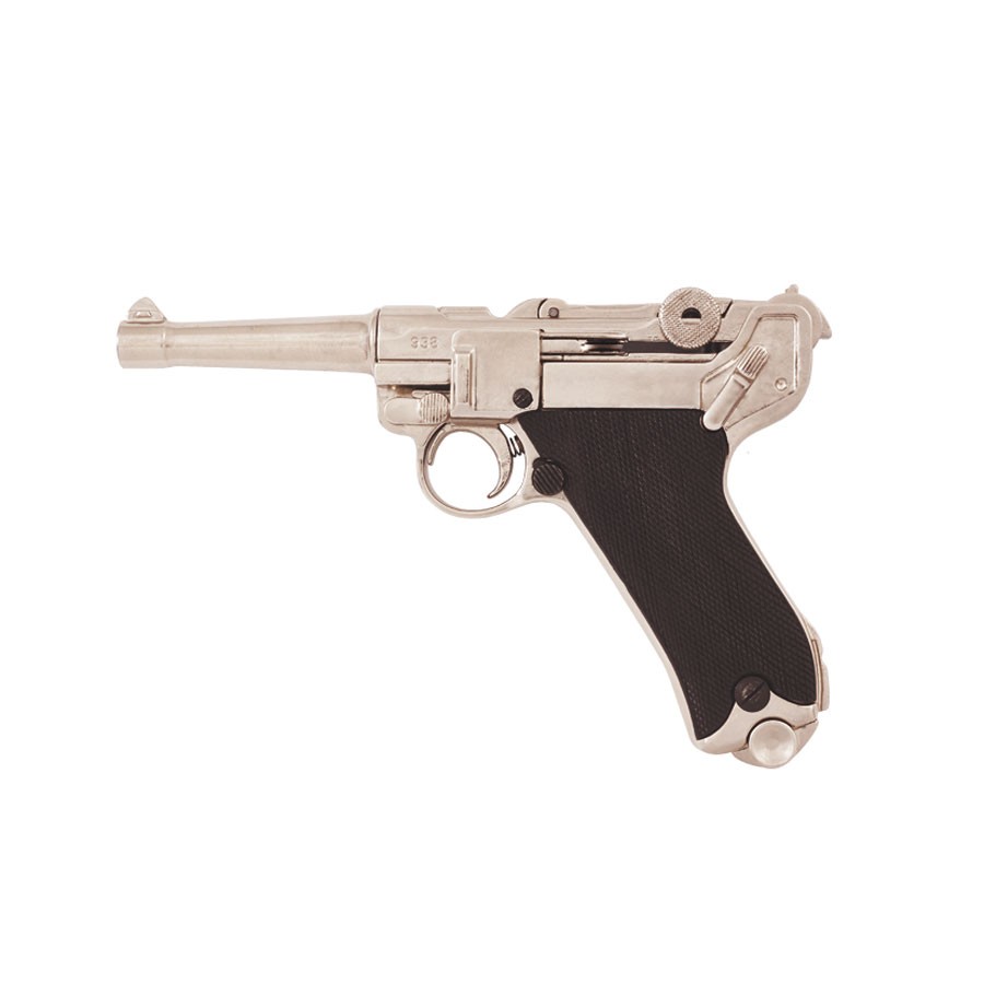 Parabellum Luger P08 nickel-plated pistol