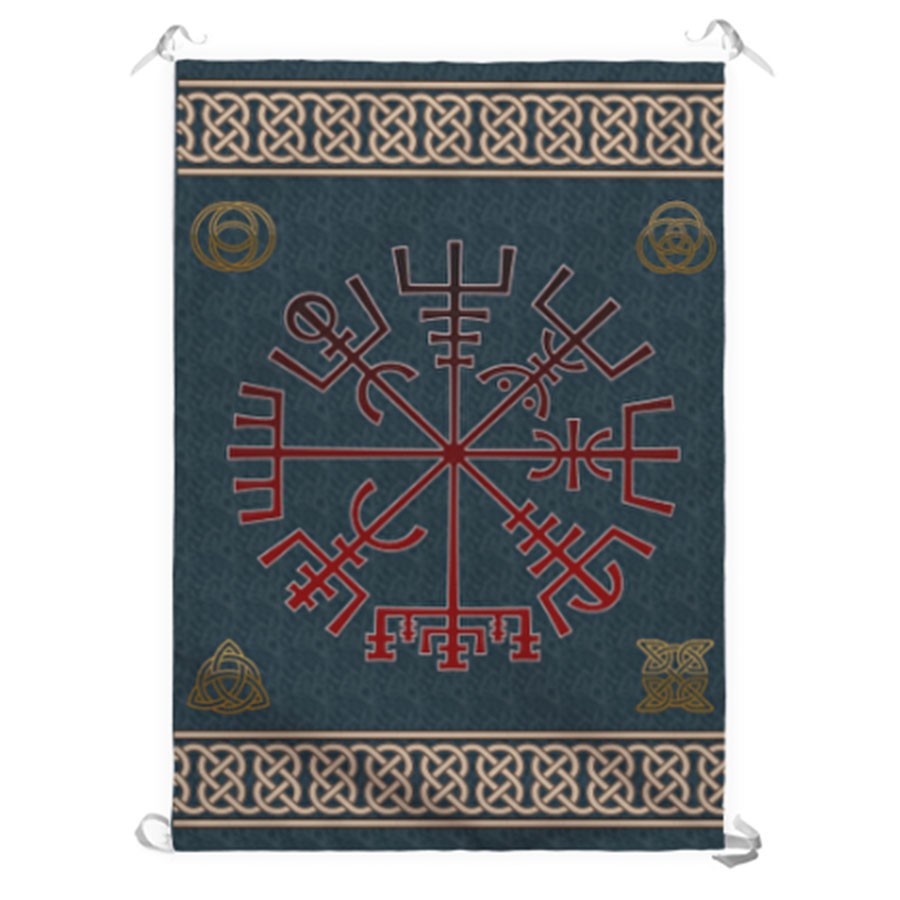 Vegvisir Viking symbol banner (70x100 cms.)