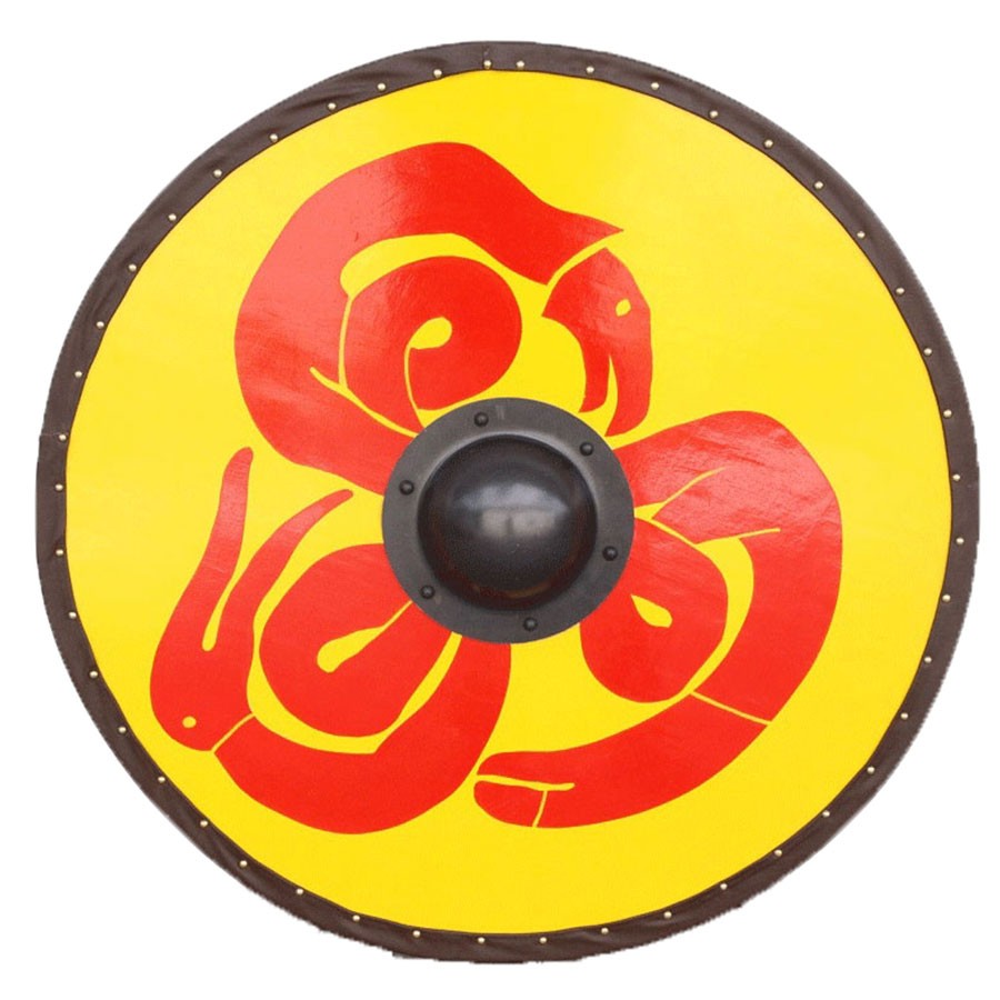 Viking Shield Tribal Snake of Windlass wood and steel