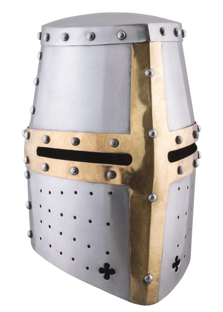 Medieval Great Helm, 14th century, riveted