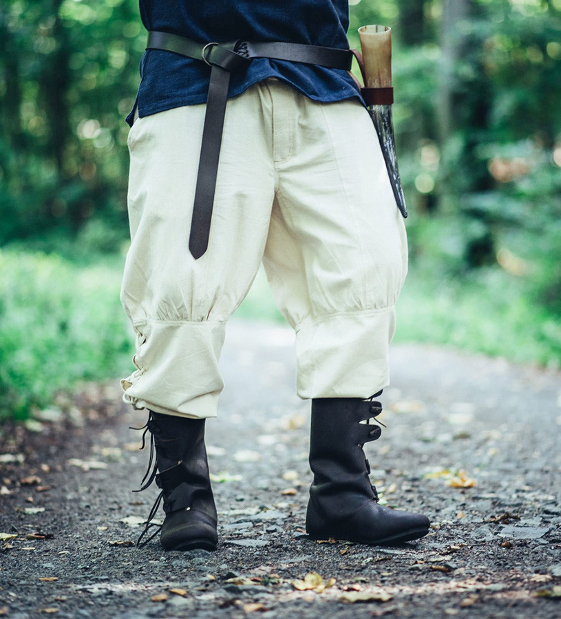 Viking pants natural white laces