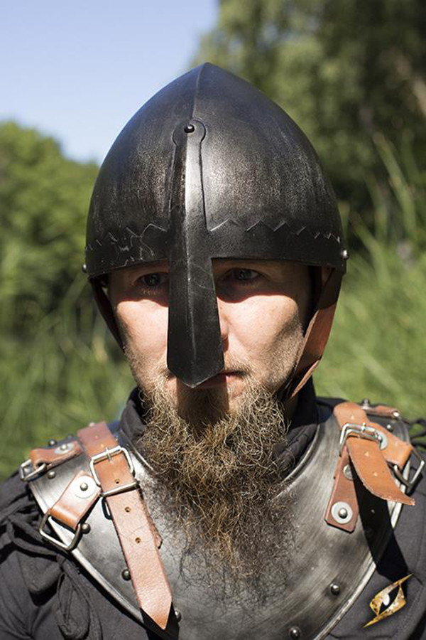 Norman helmet with epic dark nasal, Epic Armory