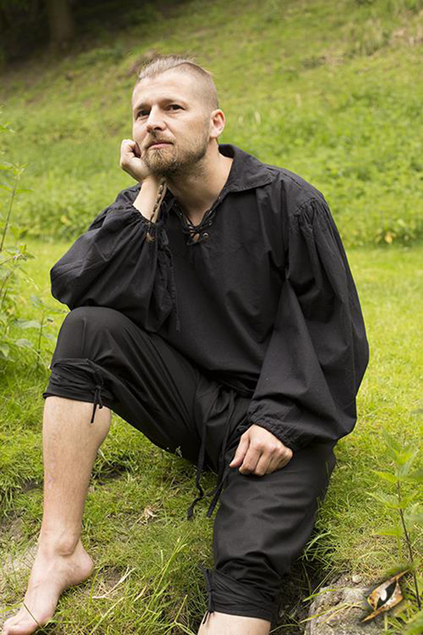 One Piece pirate pants, black color