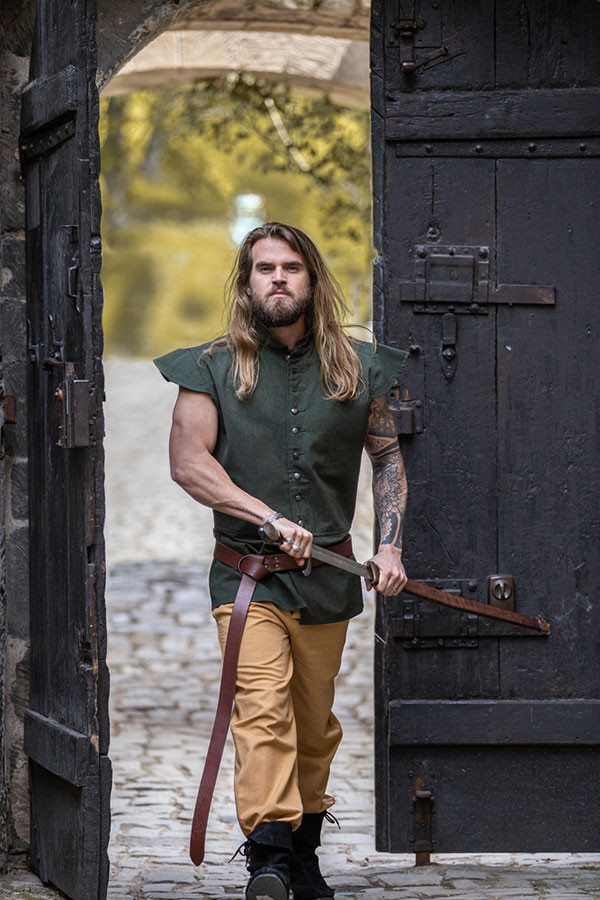 Classic Renaissance vest Charles model, green color