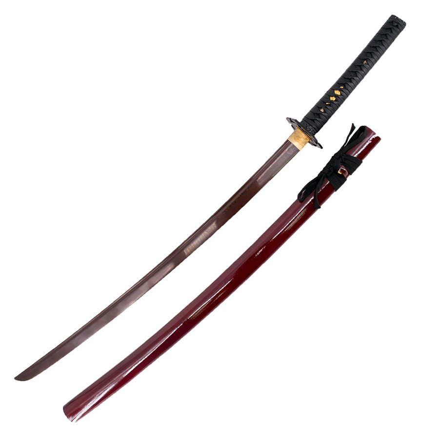 Basic red practice katana with box