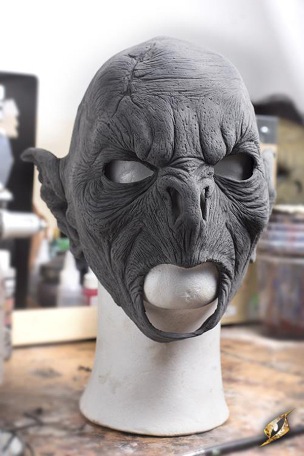 Orc Feral Fantasy Mask, Unpainted