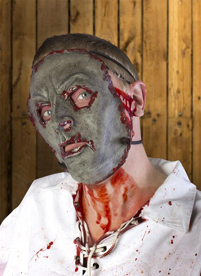 Dark Elf fantasy mask, gray color