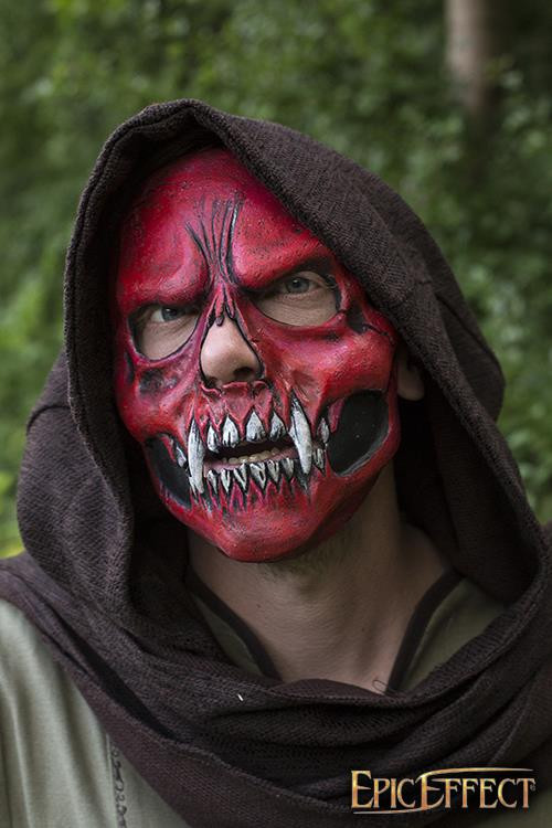 Red bloody skull face mask