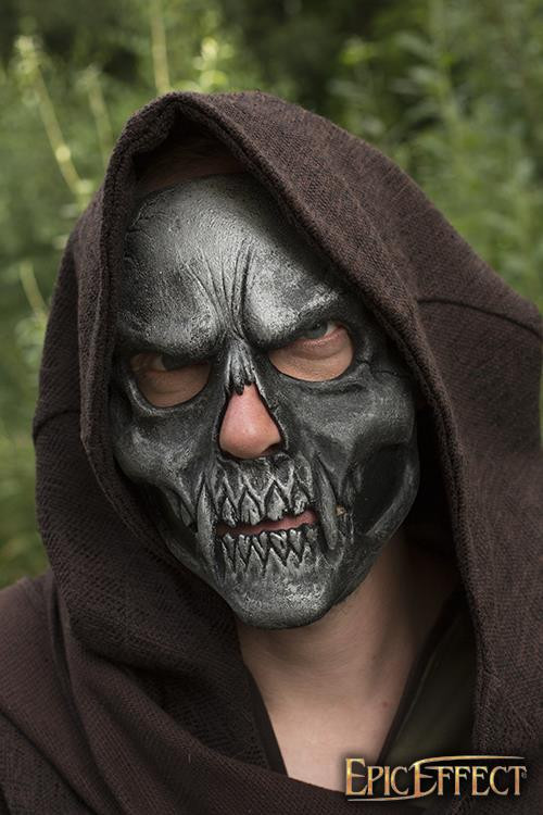 Silver skull face mask