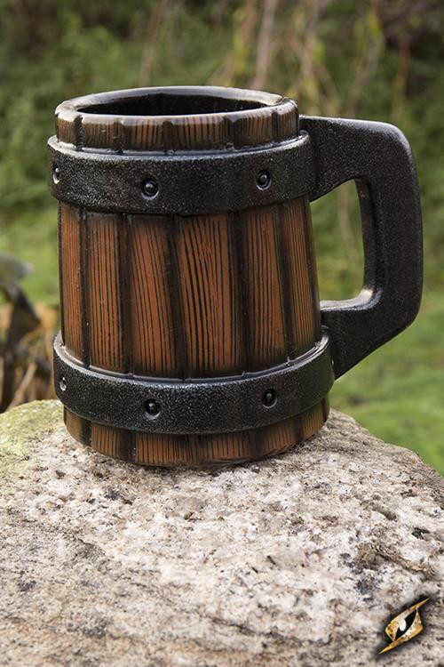 Medieval latex beer mug for LARP, 24x21 cm.