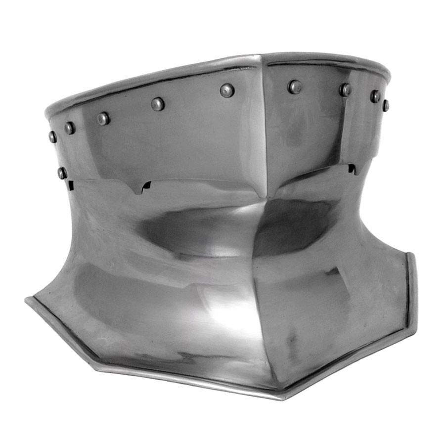 Medieval steel armor neck protector, 1.6 mm.
