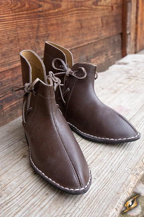 Galahad brown medieval ankle boots