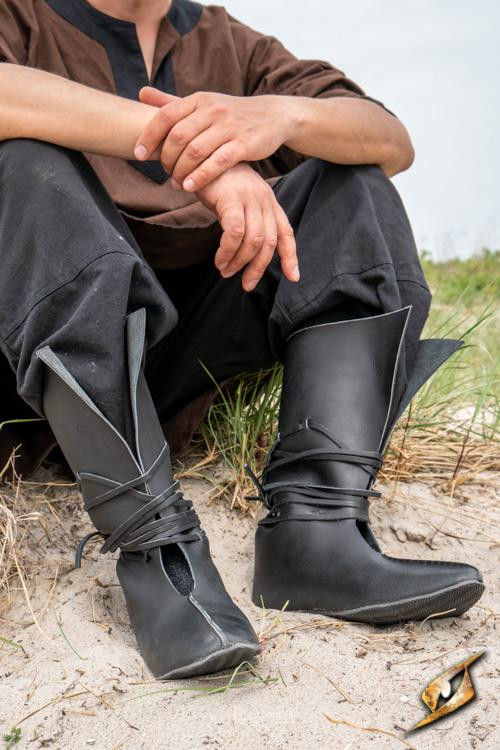 Viking and medieval boots Rolf in black