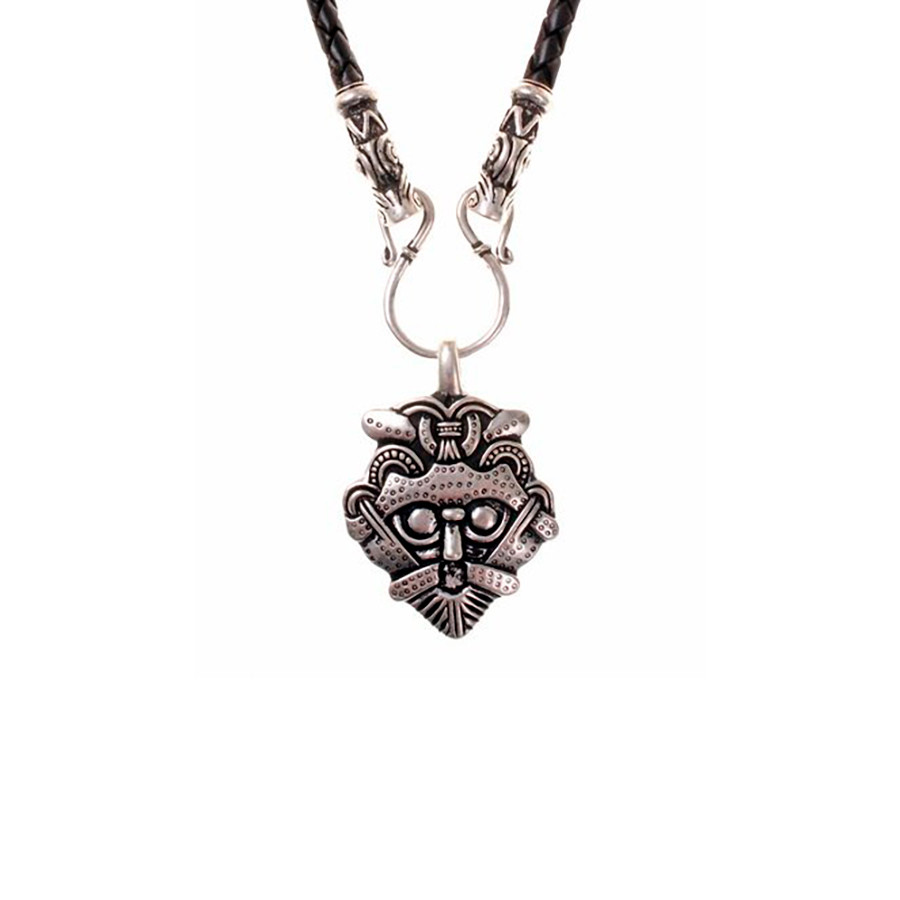 Gotland viking mask amulet necklace