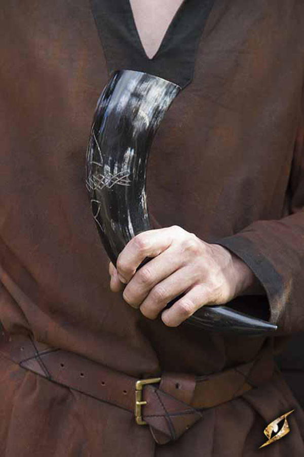 Polished and engraved Viking Druid horn