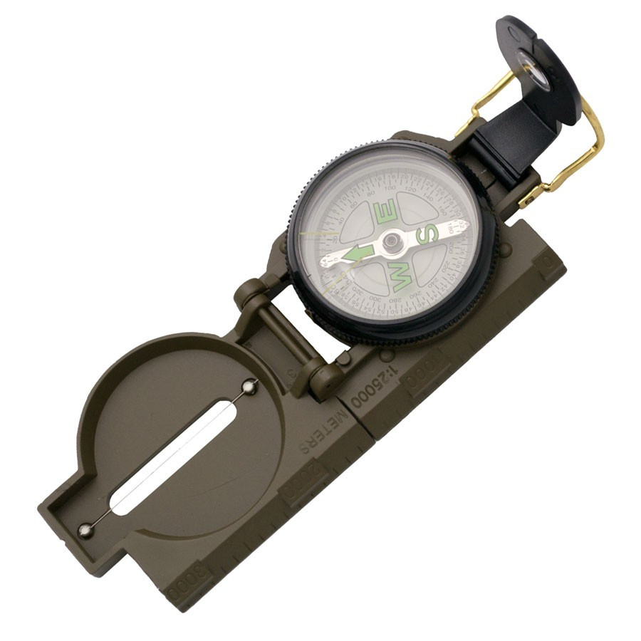 Oil Green Metallic Compass