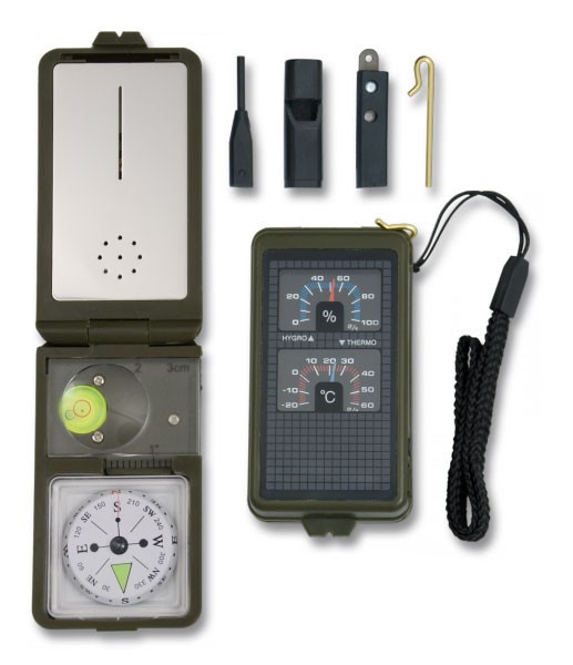 compass with survival accessories