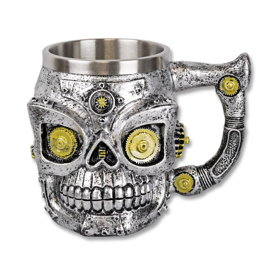 SteamPunk Mechanized Skull Decorative Mug