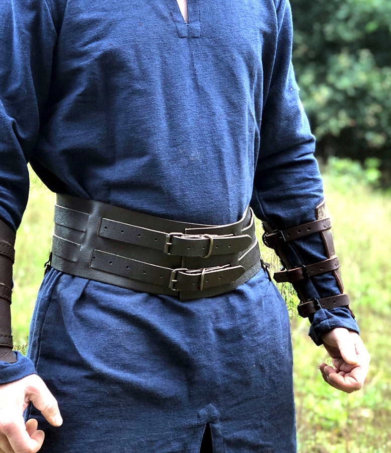 Viking belt Solveig model, dark brown color