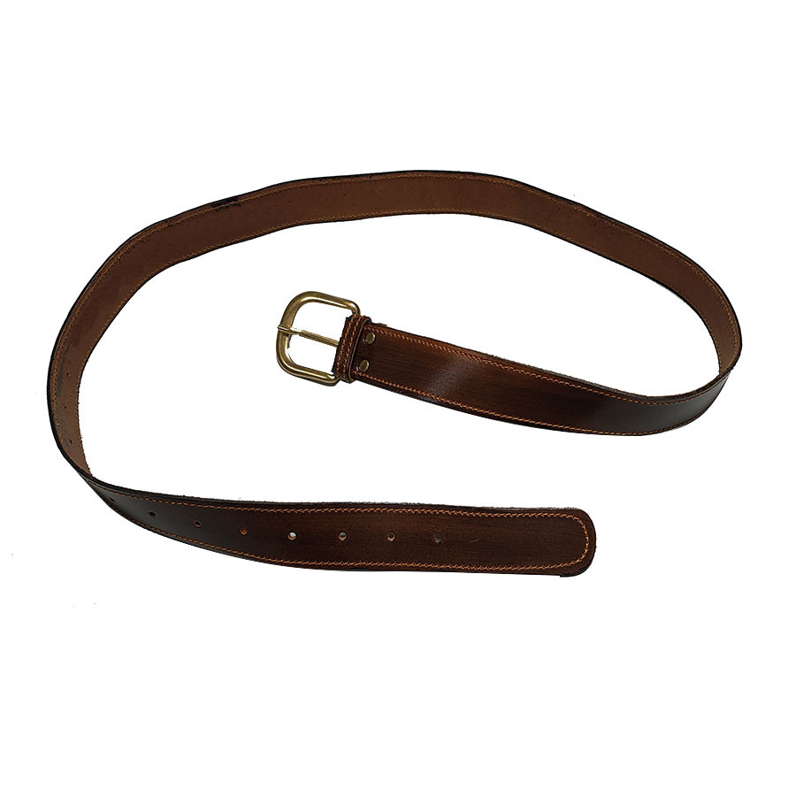 Medieval belt in dark brown leatherette, 130 cm.