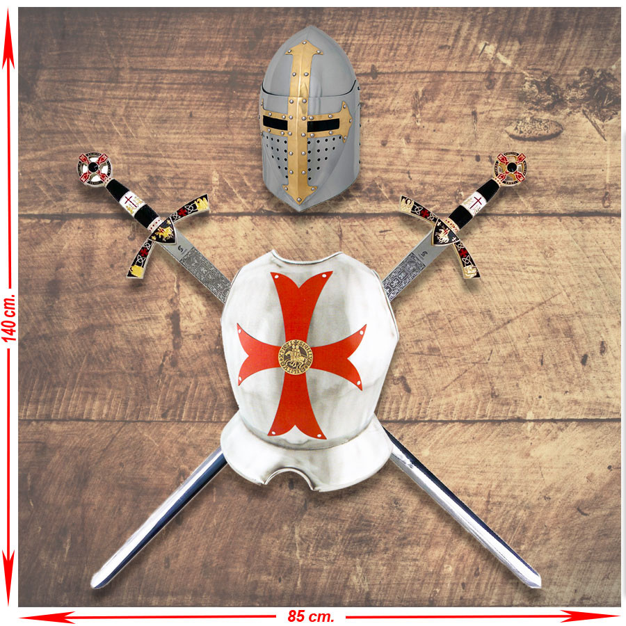 Panoply of Knights Templar with Swords, pectoral and helmet