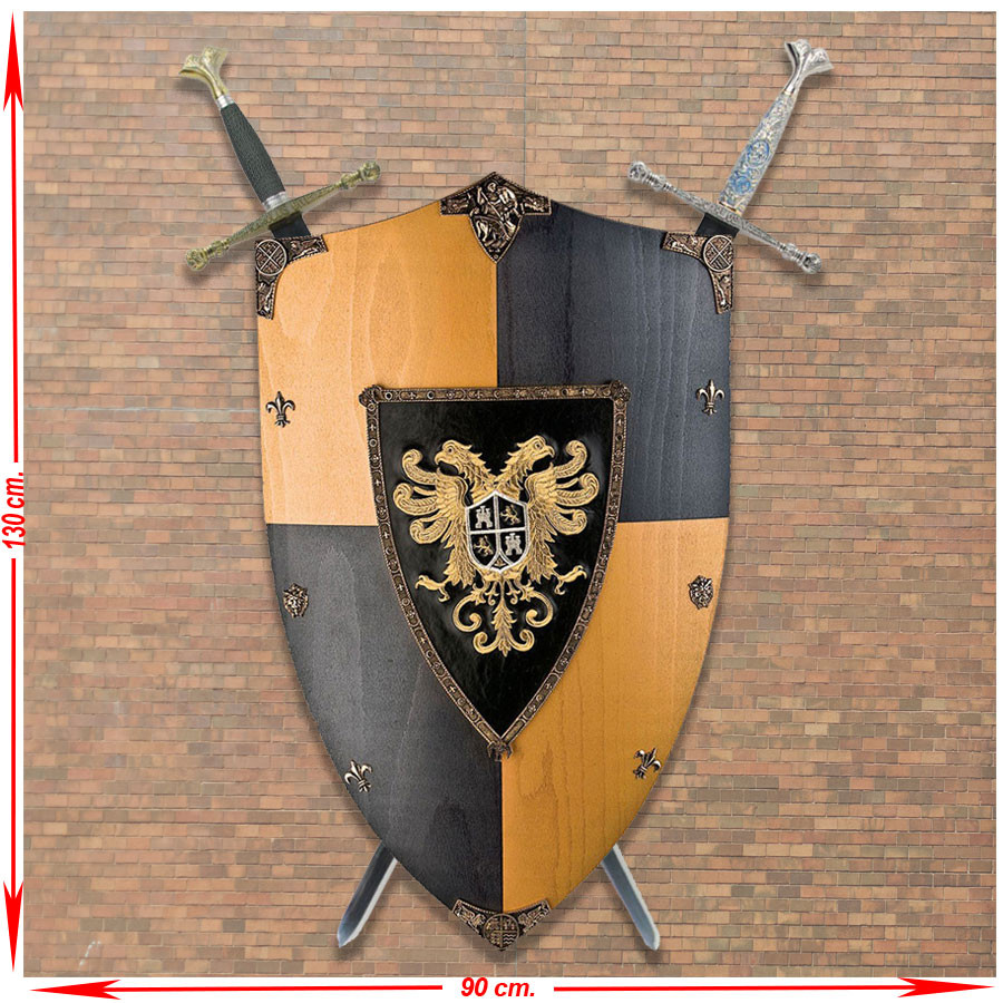 Panoply Medieval Shield Toledo + Swords of Carlos V