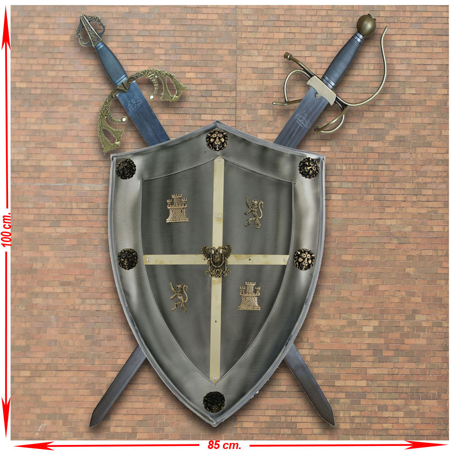 Rustic panoply of the Cid Campeador with Shield and Swords