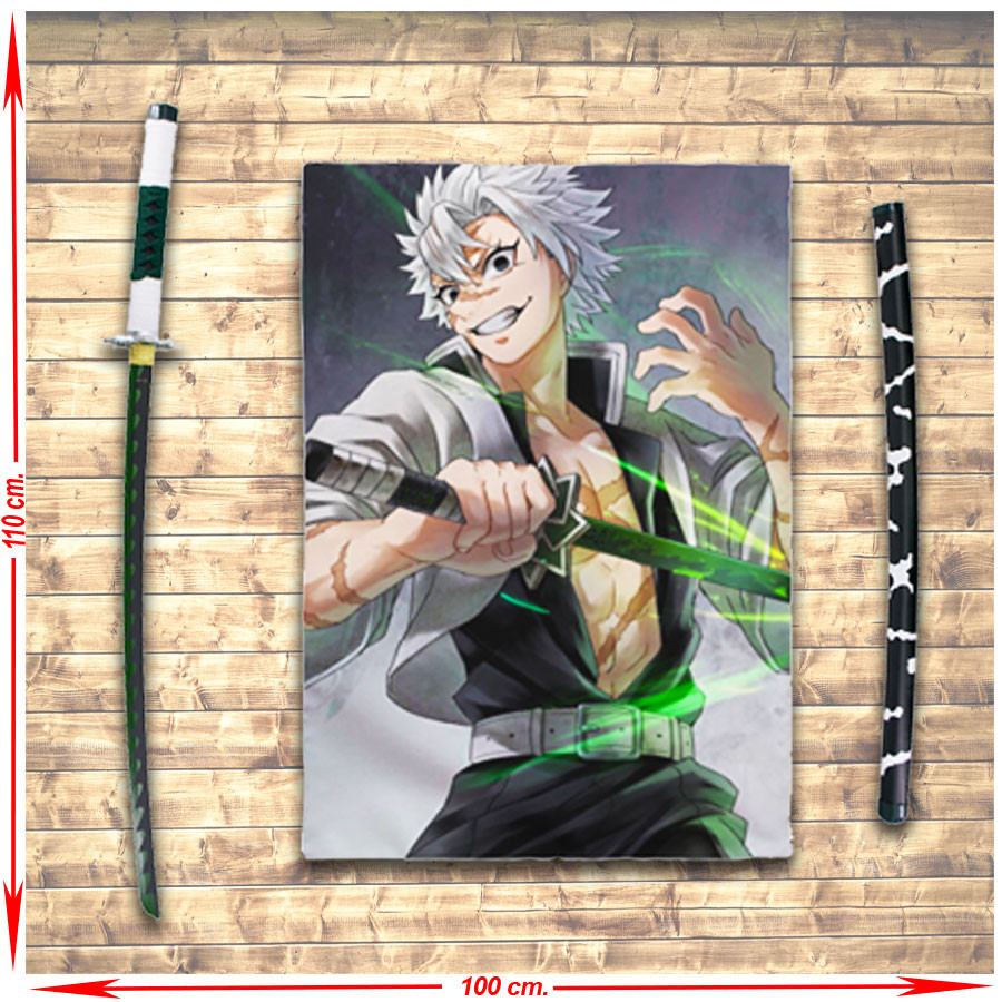 Demon Slayer Shinazugawa Sanemi Banner + Katana Pack