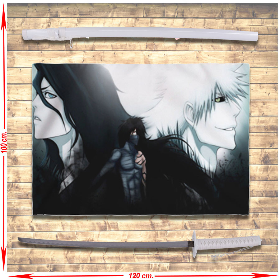Bleach Tensa Zangetsu Hollow Ichigo Banner and Katana Pack
