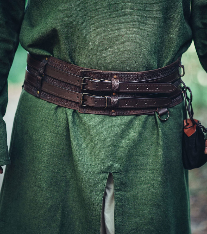 Robust Viking belt model Anike, dark brown