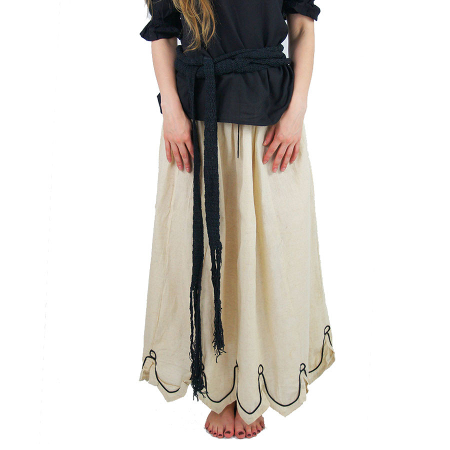 Long medieval black cotton belt