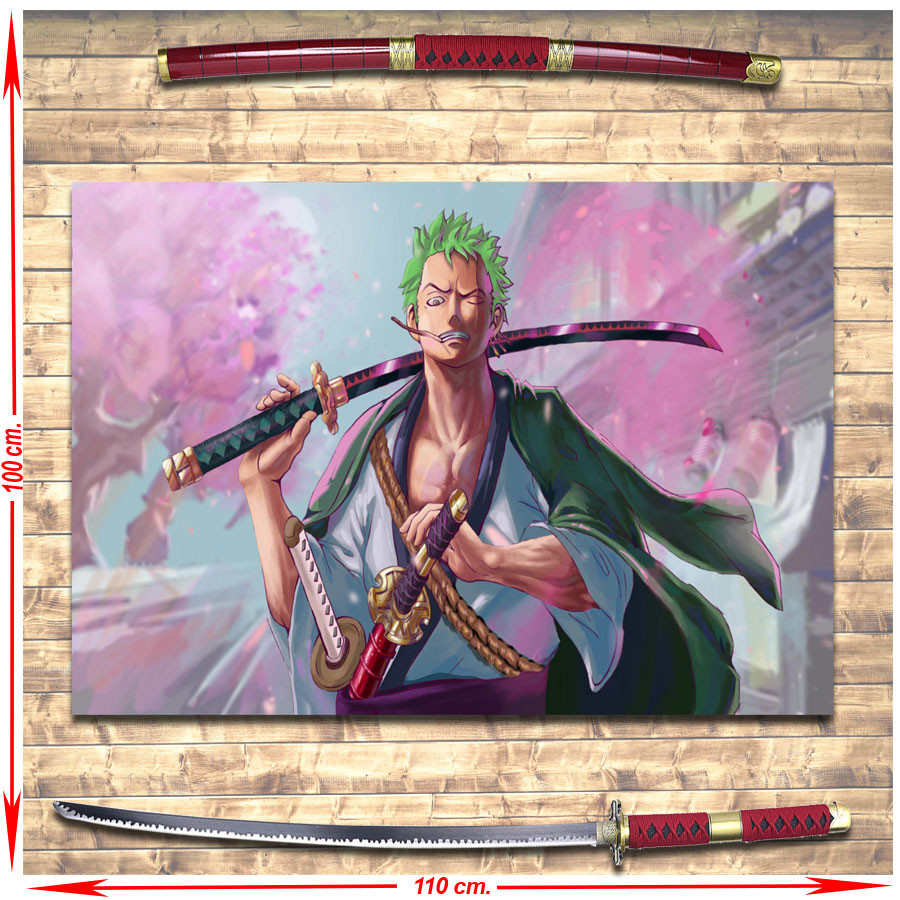 Panoply composed of the Katana Zoro from One Piece + Banner