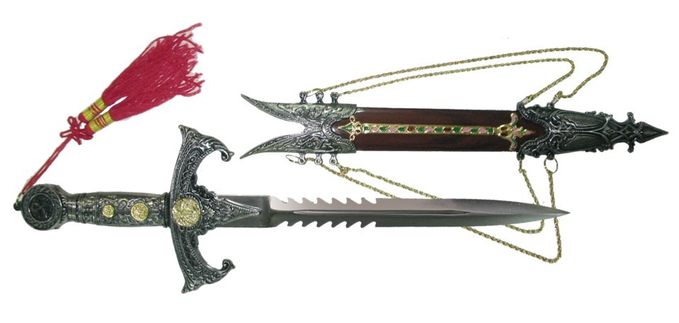 Templar dagger with scabbard