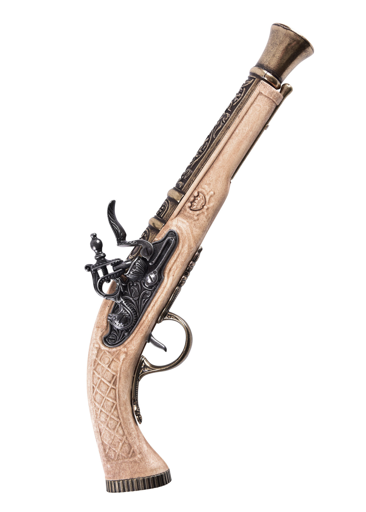 Espingole dueling pistol, ivory finish, 18th century