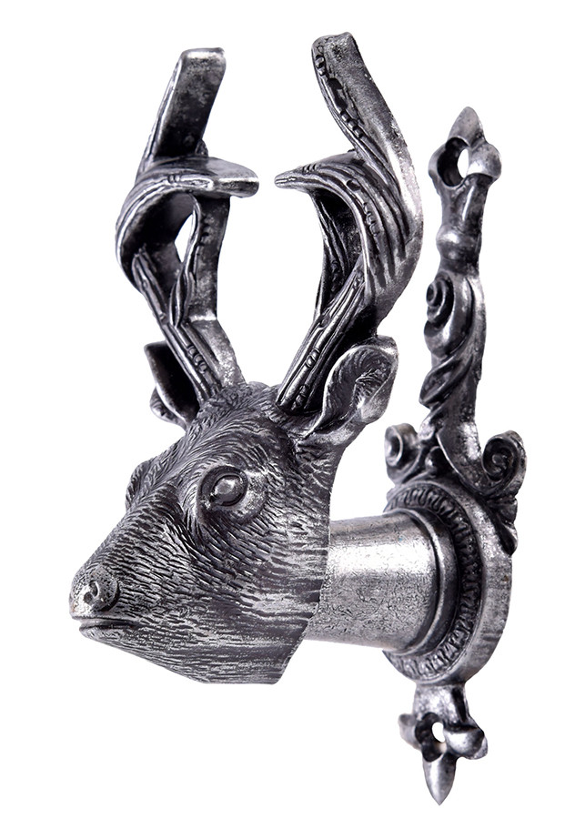 Deer wall bracket for sword or pistol, pair