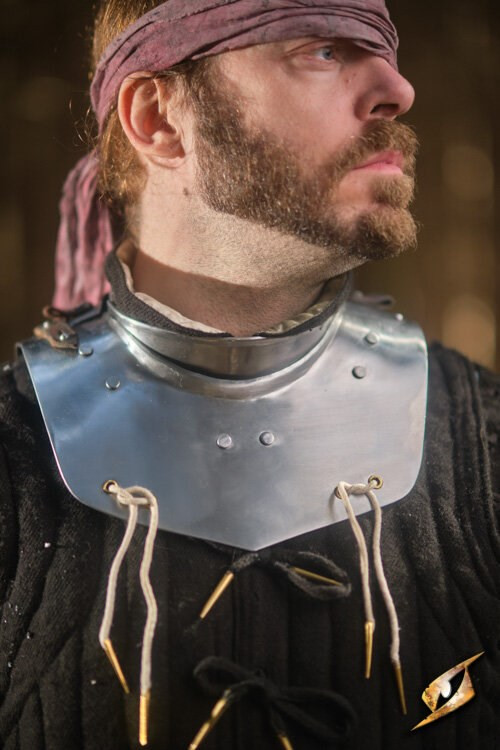 Gorget in polished steel Captain series, Epic Armory