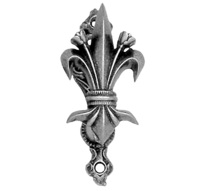 Silver fleur de lis wall bracket