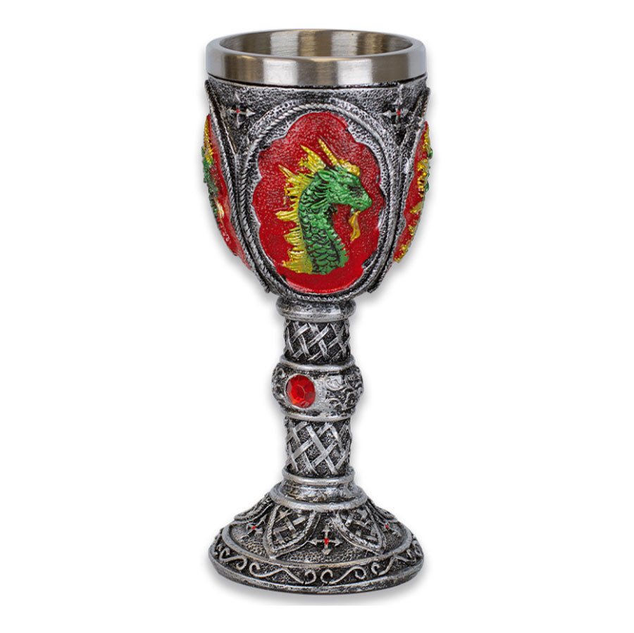 Green Dragon resin cup for collectors, 18 cm.