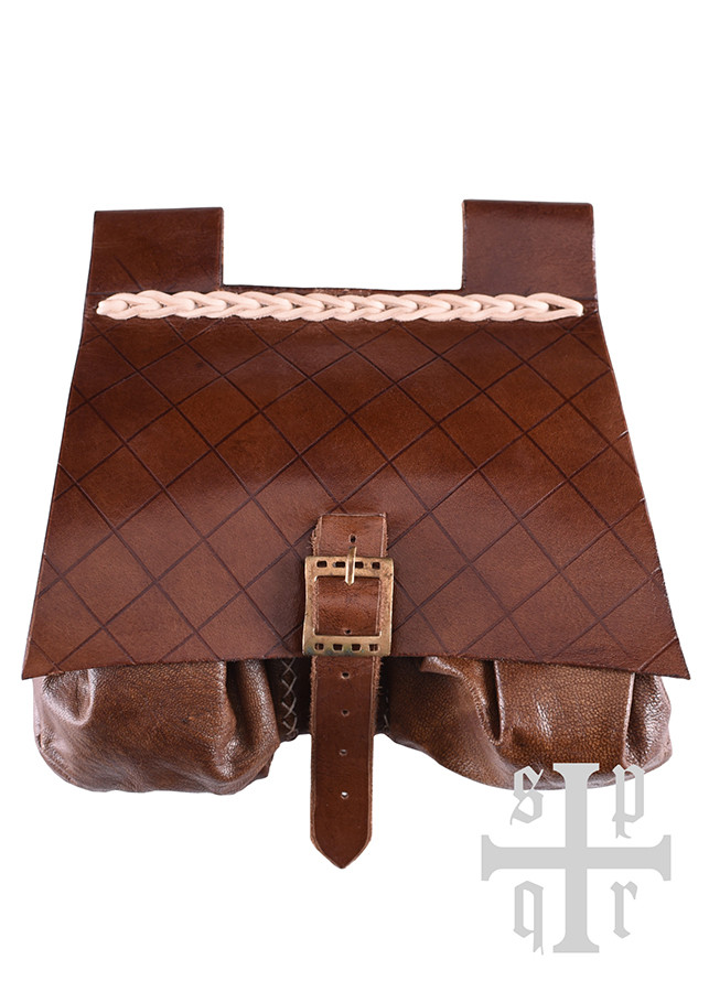 Medieval leather bag, XIV century, various colors