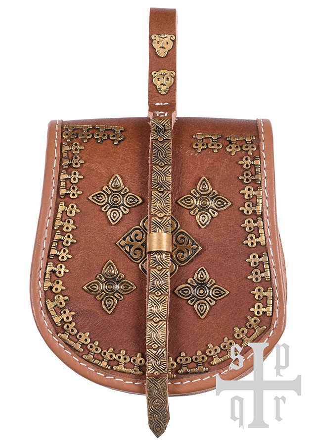Viking leather bag model Birka