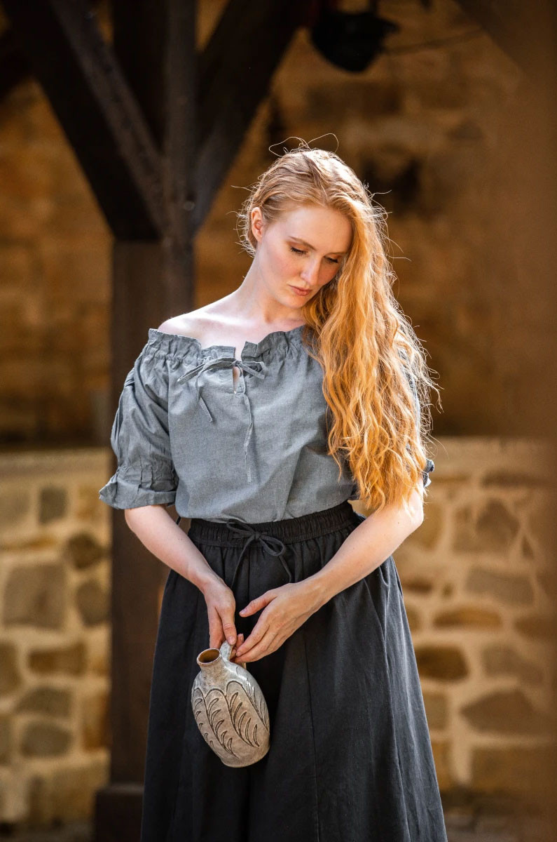 Verena medieval blouse, short sleeve