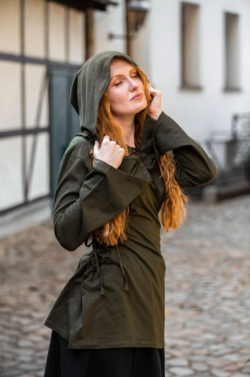 Medieval blouse Lea with laces
