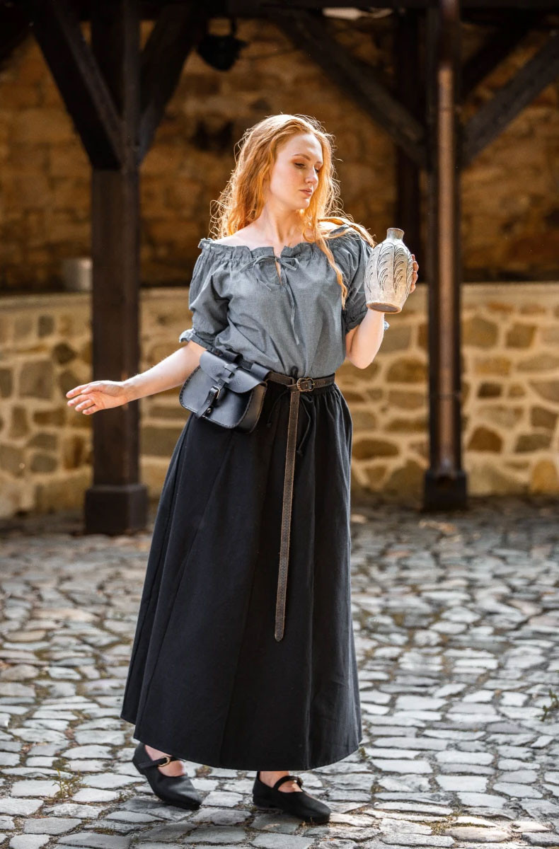 Medieval skirt woman Smilla, black