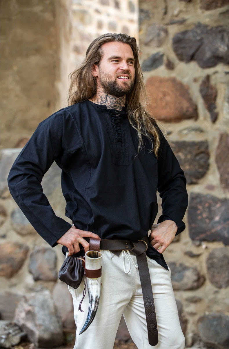 Peasant shirt with ties