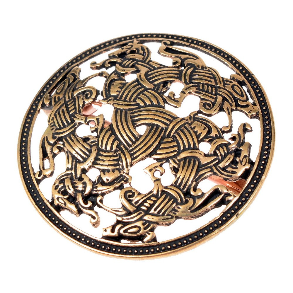 Round Viking Brooch Ringerike Style