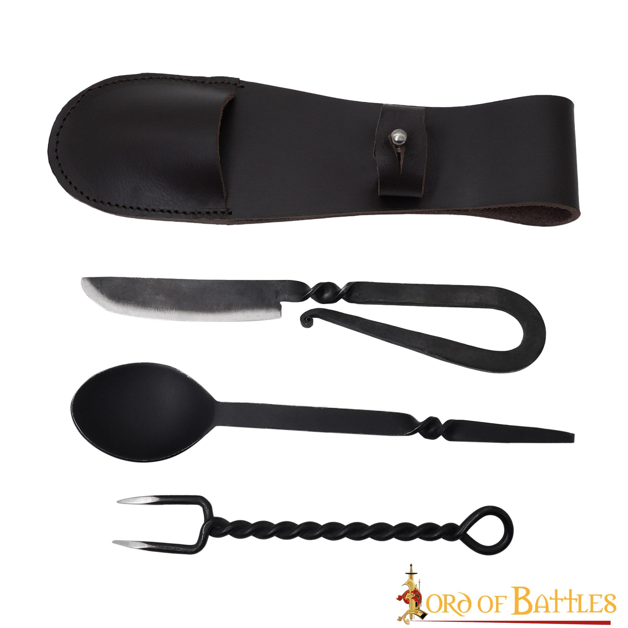 Rustic functional stainless steel cutlery set
