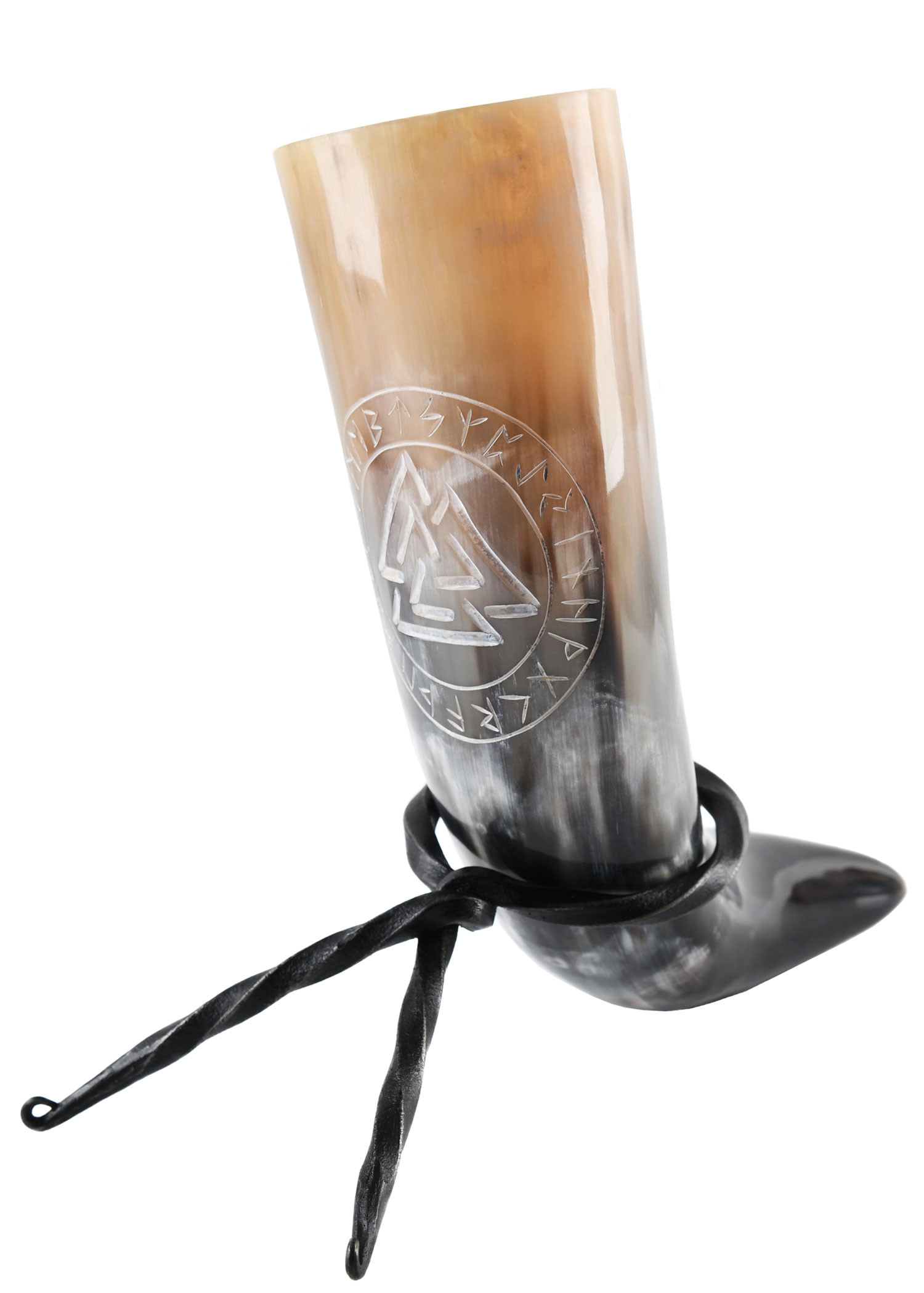 Celtic Valknut horn with support (200-300 ml.)